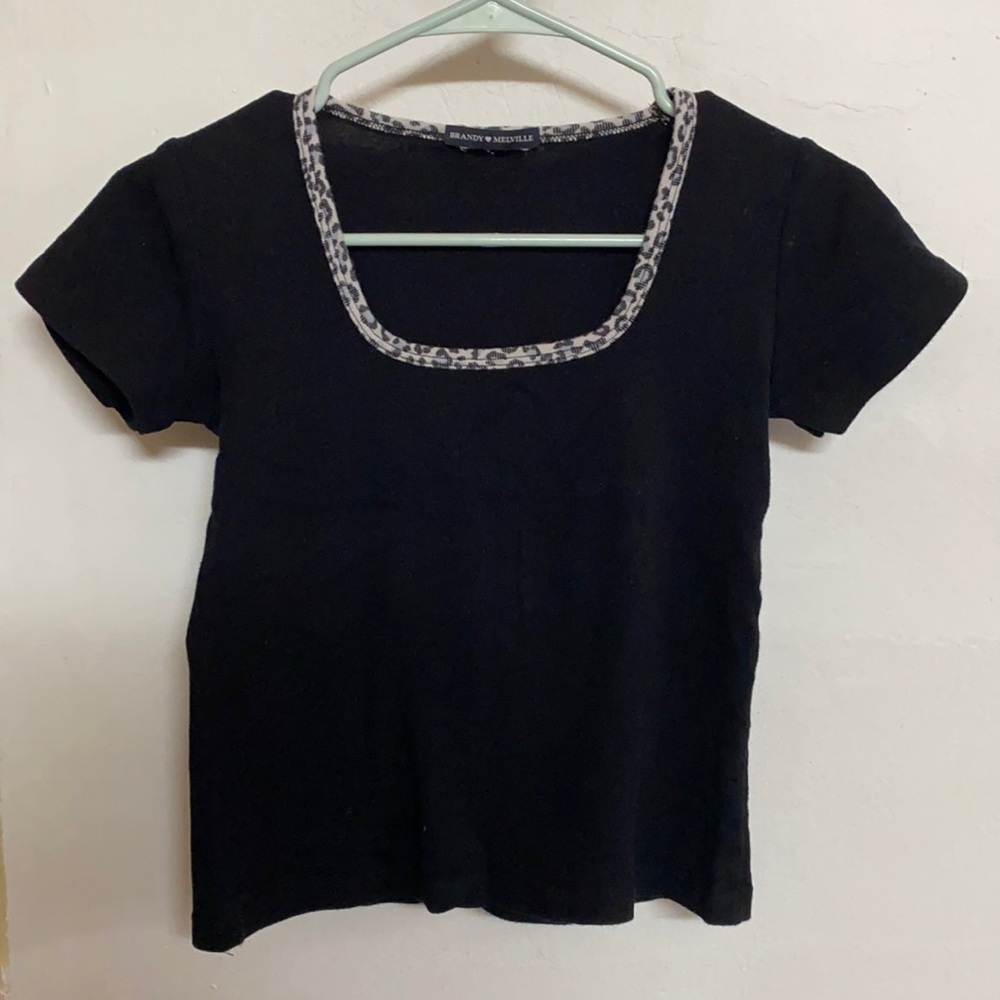 Cheetah print black short sleeve